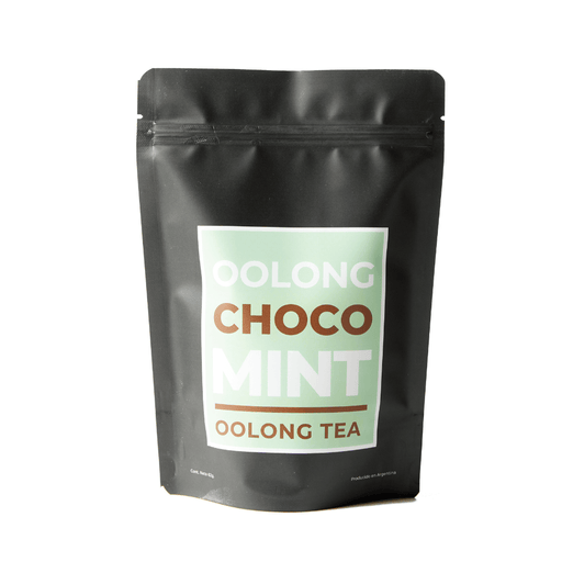 Oolong Choco Mint - Té Oolong, cacao, hibiscos, ginseng, menta, polvo de kombucha - Doypack - adelante