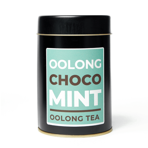 Oolong Choco Mint - Té Oolong, cacao, hibiscos, ginseng, menta, polvo de kombucha - lata 80gr - adelante