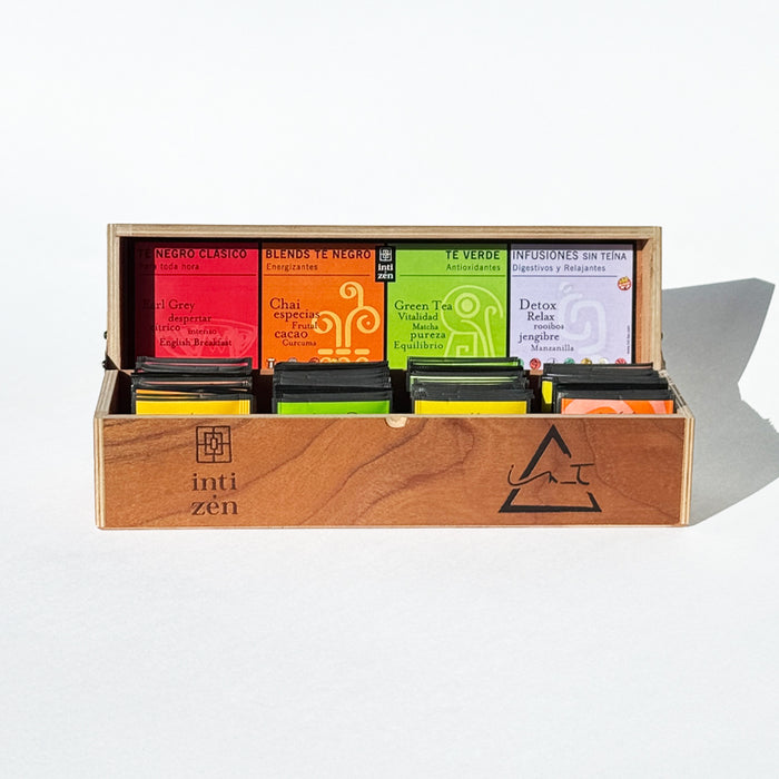 Caja de Madera - 60 Saquitos