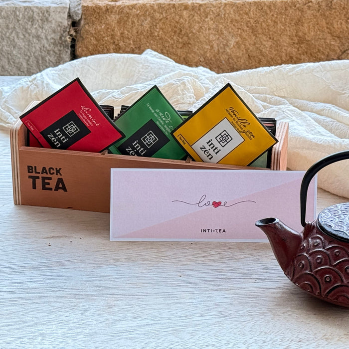 Caja de madera  - 30 saquitos