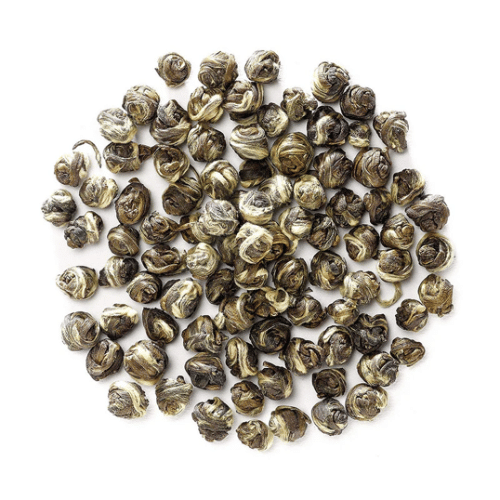Perlas de Jazmin. Té blanco orgánico y flores de Jazmín - doypack 62gr - hebras - sueltas