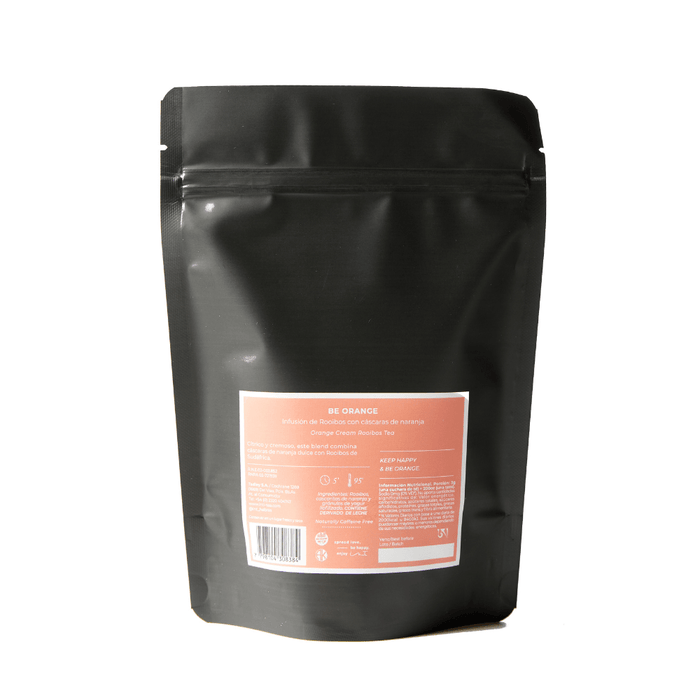 Be Orange - Infusión de Rooibos con cáscaras de naranja - doypack 68gr -  hebras - atrás