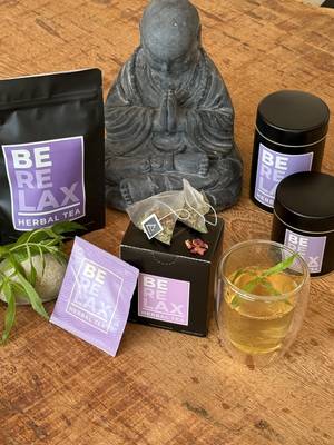 Infusión de Cedrón, flores de naranjo y pétalos de rosa - Be Relax - doypack 62gr - hebras - lifestyle