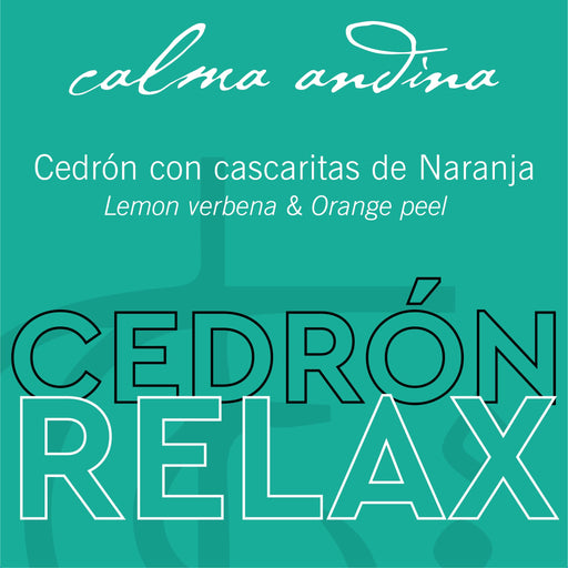  Calma Andina - Infusión de Cedrón con cascaritas de Naranja  - 15 saquitos - sin teina - caja 