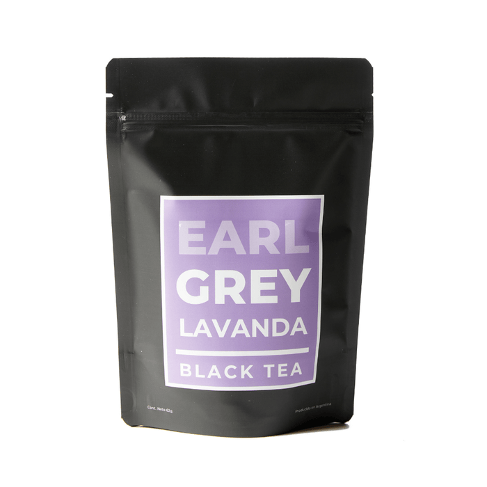 Earl Grey Lavanda - Té negro de Ceylon, bergamota y lavanda - doypack 62gr - hebras - adelante
