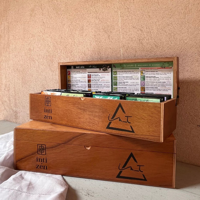 Caja de Madera - 60 Saquitos