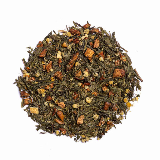Orange Green Love - Té Verde con Manzanilla y Cáscaras de Naranja - doypack 62gr - hebras - sueltas