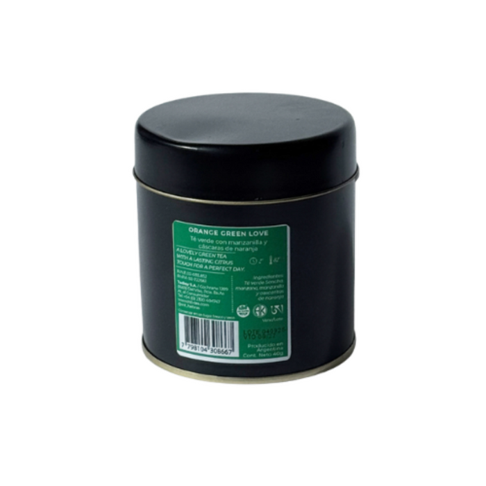 Orange Green Love - Té verde con manzanilla y cáscaras de naranja- hebras-lata- 45gr