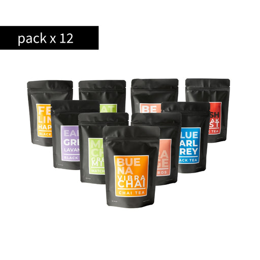 Pack - Combo - Té negro - Té verde - Té blanco - Infusiones - hebras - doypack