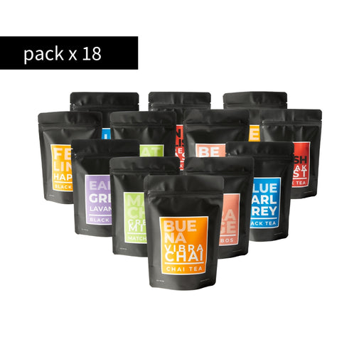 Pack - Combo - Té negro - Té verde - Té blanco - Infusiones - hebras - doypack