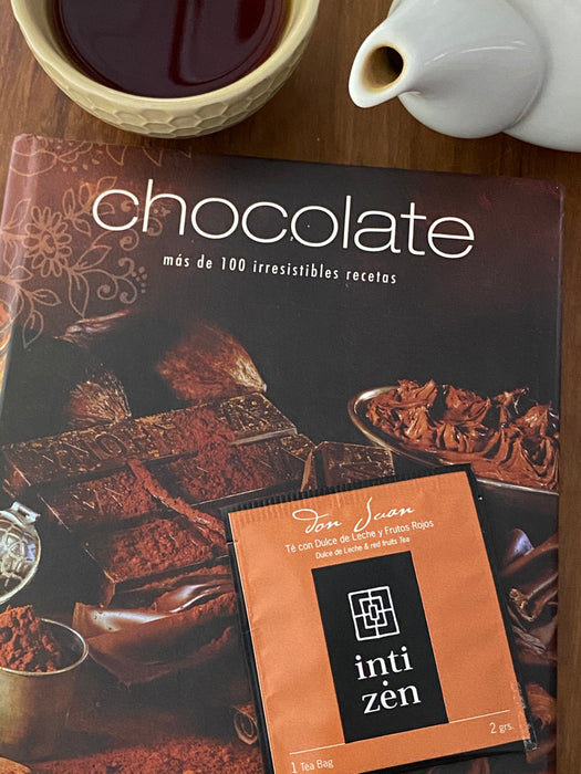 Don Juan - Té con Dulce de Leche y Frutos Rojos - libro - tetera - taza