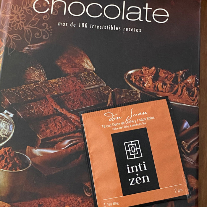 Don Juan - Té con Dulce de Leche y Frutos Rojos - libro - tetera - taza