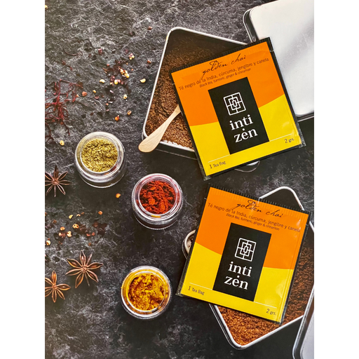 Golden Chai - Té negro de la India, cúrcuma, jengibre y canela.